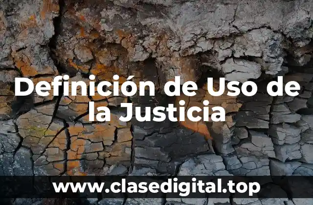 Ejemplos de Uso de la Justicia