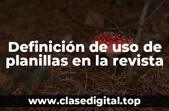 Ejemplos de uso de planillas en la revista