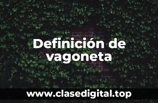 Definición de vagoneta
