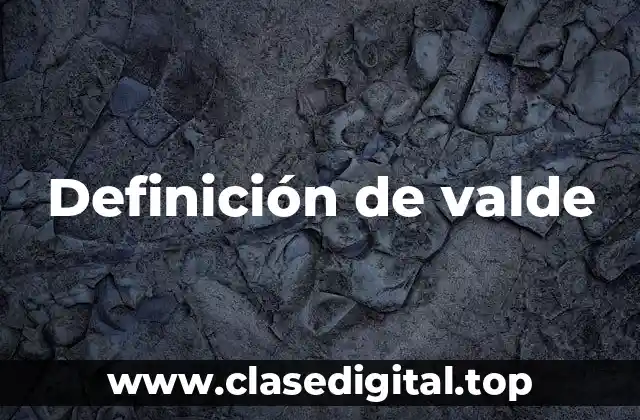 Definición de valde