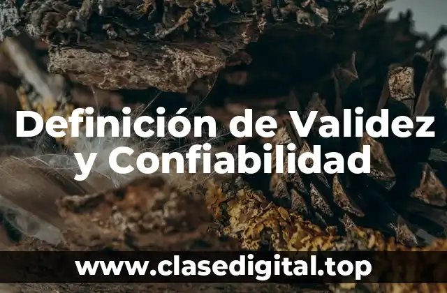 Definición de Validez y Confiabilidad