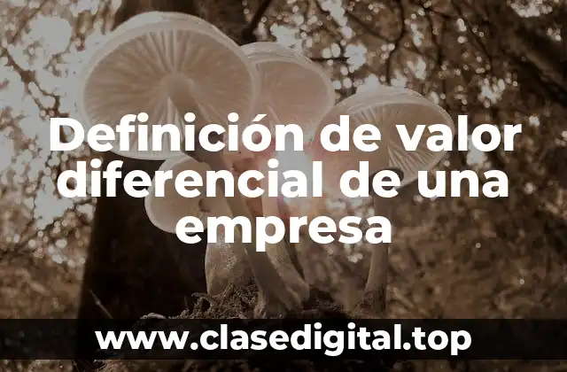 Ejemplos de valor diferencial de una empresa