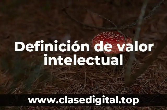 Definición de valor intelectual