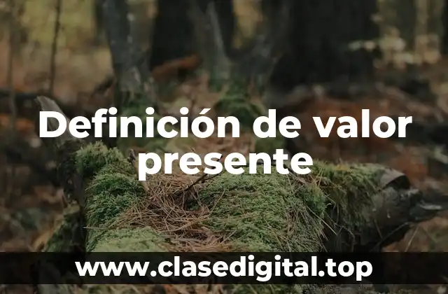 Definición de valor presente