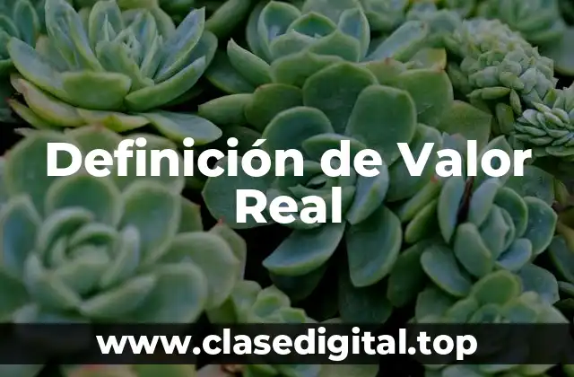 Definición técnica de Valor Real