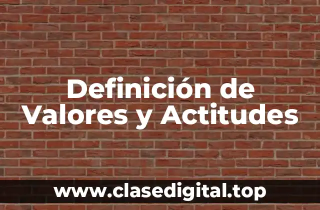 Definición técnica de Valores y Actitudes