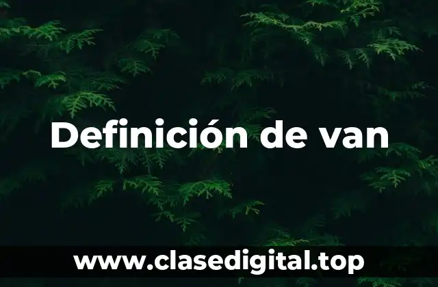 Definición de van