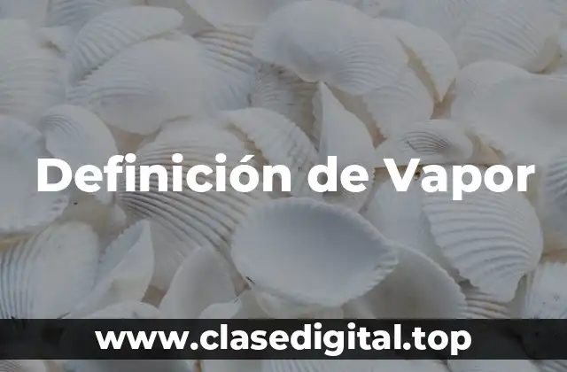 Definición de Vapor