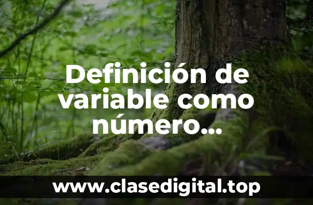Definición de variable como número generalizado