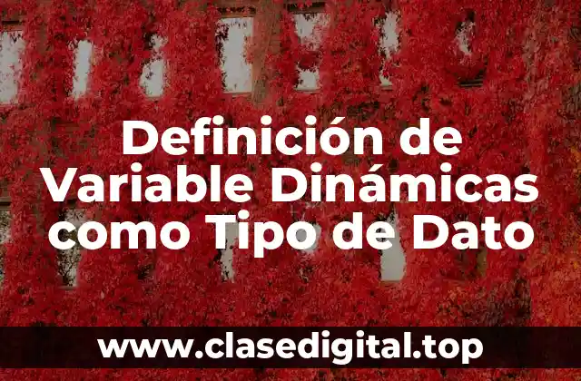 Definición de Variable Dinámicas como Tipo de Dato