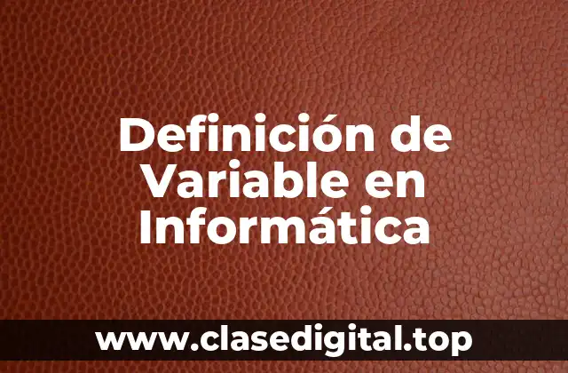 Definición Técnica de Variable