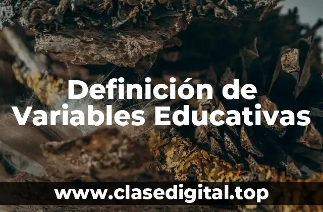 Definición de Variables Educativas