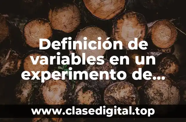 Definición de variables en un experimento de gases
