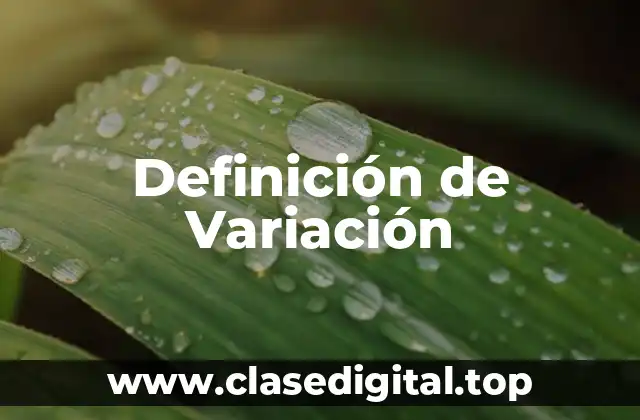 Definición técnica de Variación