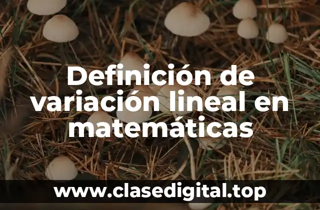 Definición de variación lineal en matemáticas
