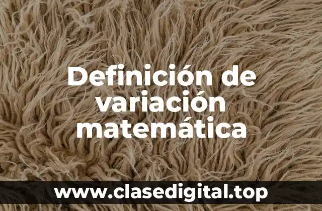 Definición de variación matemática