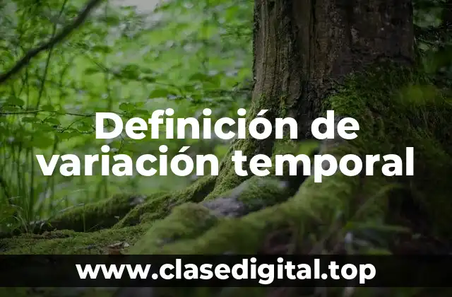 Definición de variación temporal