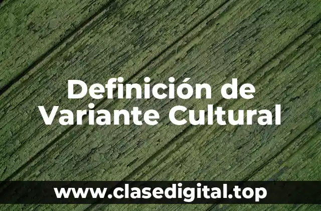 Definición de Variante Cultural