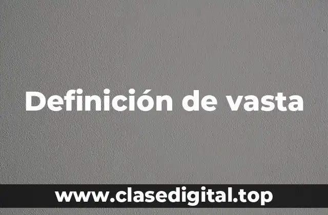 Definición técnica de vasta