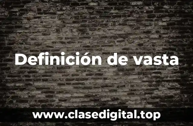 Definición de vasta