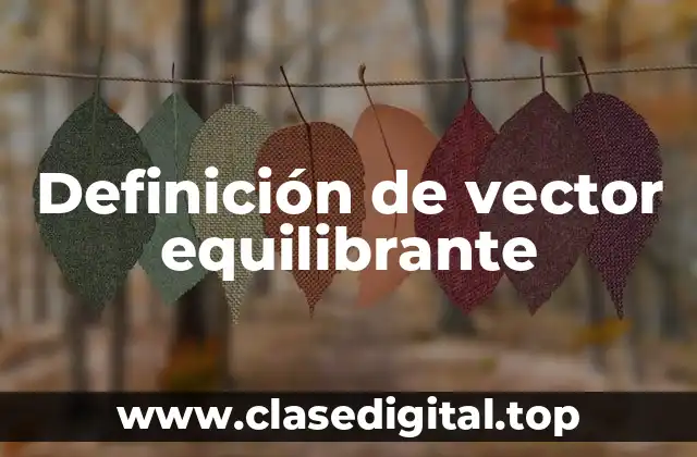 Definición técnica de vector equilibrante