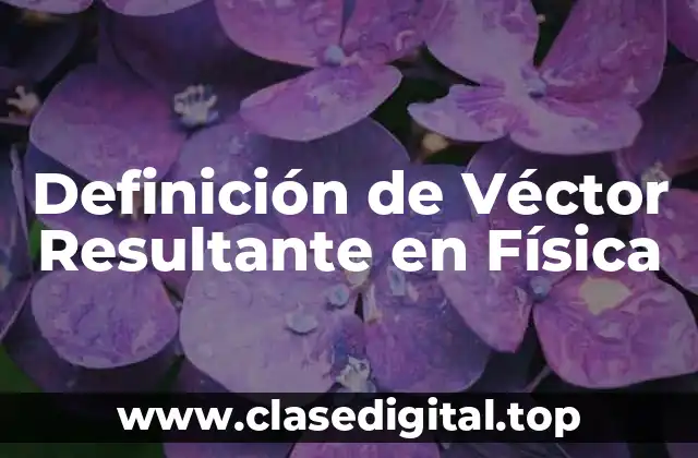Definición de Véctor Resultante en Física