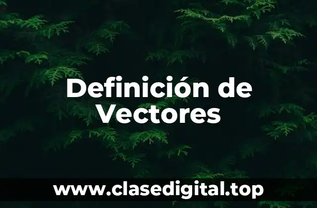 Definición de Vectores