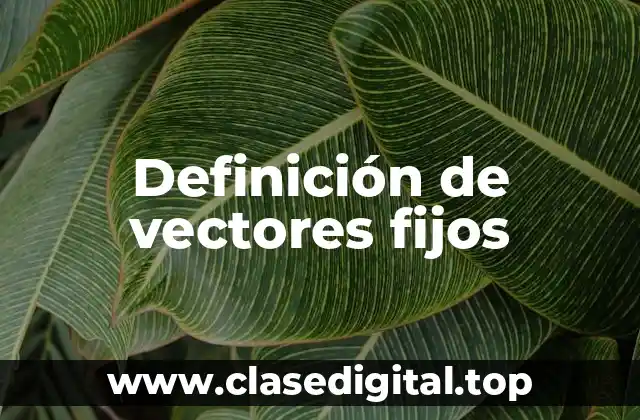 Ejemplos de vectores fijos