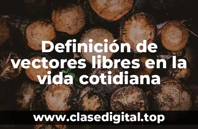 Definición de vectores libres en la vida cotidiana