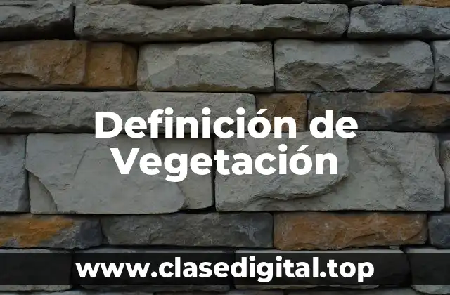 Definición de Vegetación