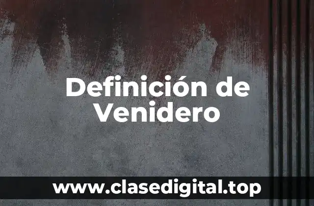 Definición de Venidero