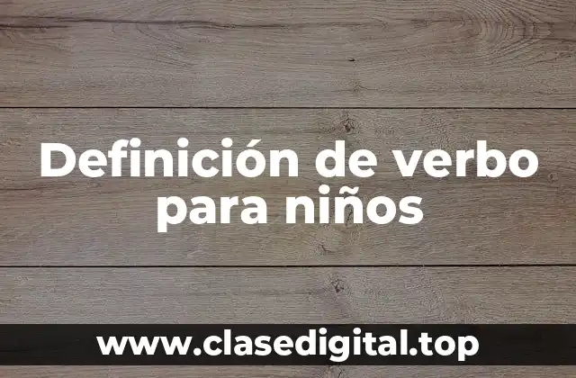 Definición técnica de verbo