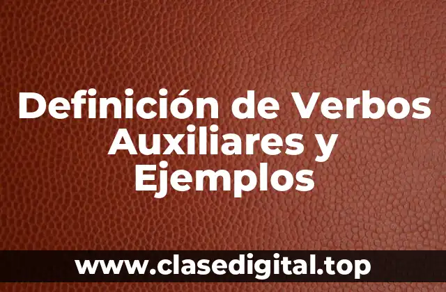 Definición técnica de verbo auxiliar