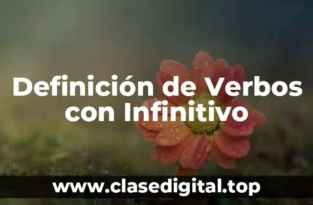 Definición de Verbos con Infinitivo