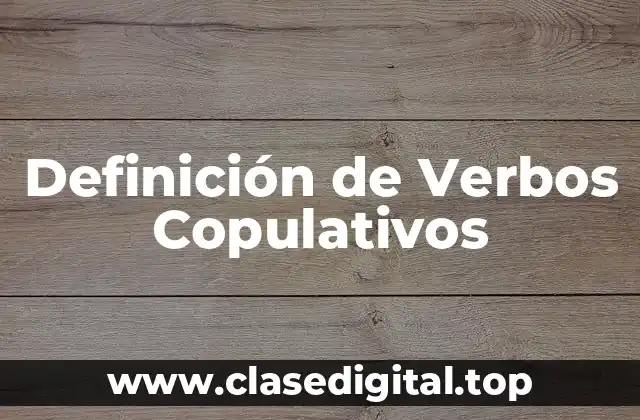 Definición de Verbos Copulativos