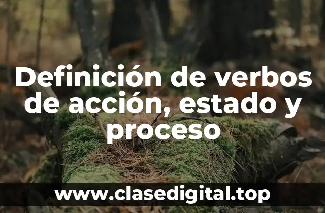 Ejemplos de verbos de acción, estado y proceso