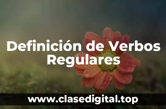 Definición de Verbos Regulares