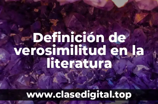 Definición de verosimilitud en la literatura