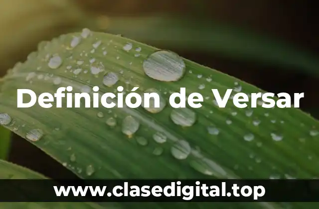 Definición de Versar