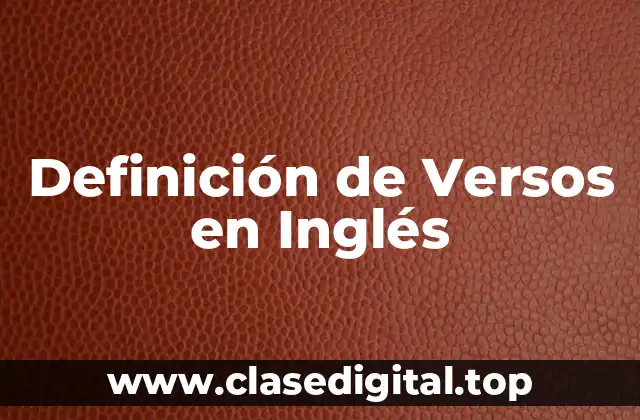 Ejemplos de Versos en Inglés