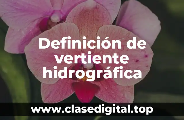 Definición de vertiente hidrográfica