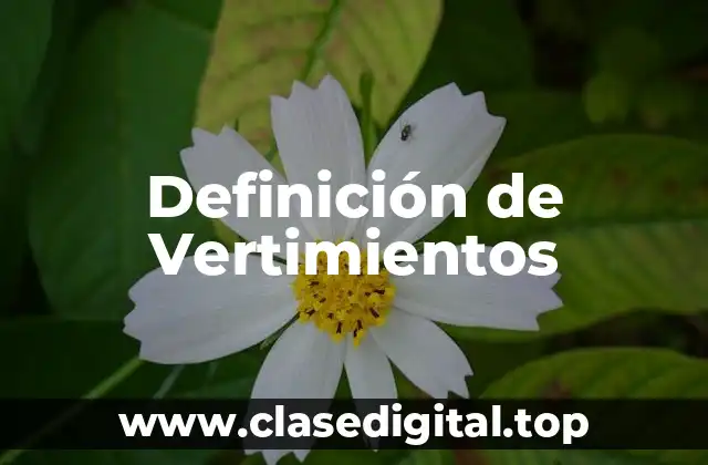 Definición de Vertimientos