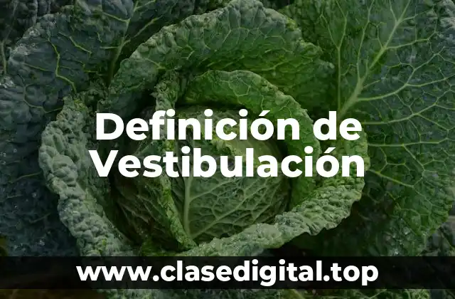 Definición de Vestibulación