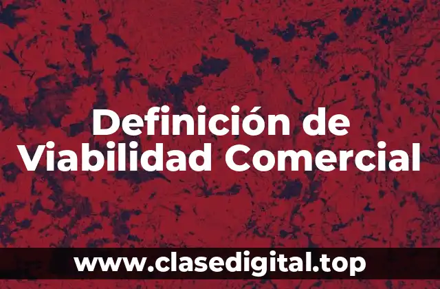 Definición de Viabilidad Comercial