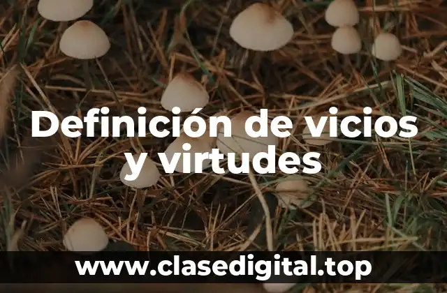 Ejemplos de vicios y virtudes