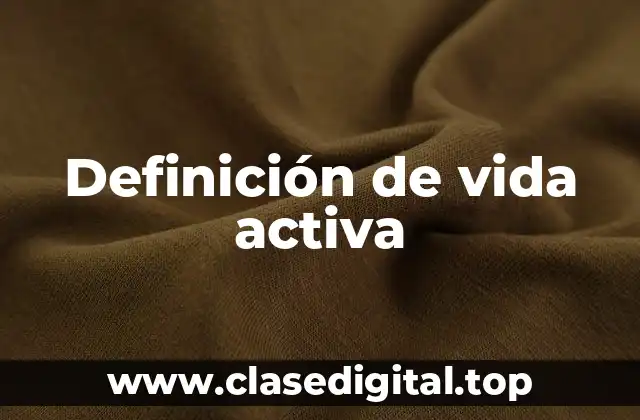 Definición de vida activa