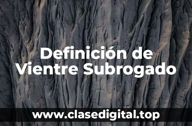 Definición de Vientre Subrogado