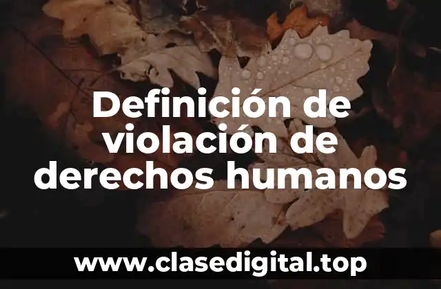 Ejemplos de violación de derechos humanos