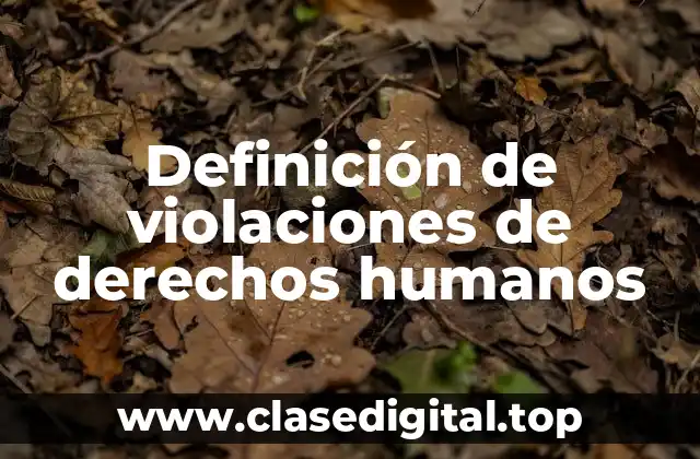 Definición de violaciones de derechos humanos