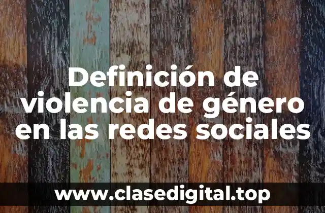 Definición técnica de violencia de género en las redes sociales